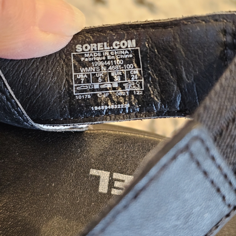 Sorel Joanie III Slingback Wedge Sandals Black White Zebra Print Size 7 NEW - Picture 9 of 12